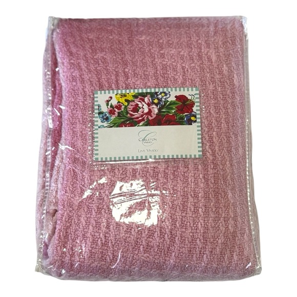 Rare‎ Carleton Varney Live Vividly Ombré Throw 50" x 60" 4" Fringe Pink Ombré - Picture 2 of 5